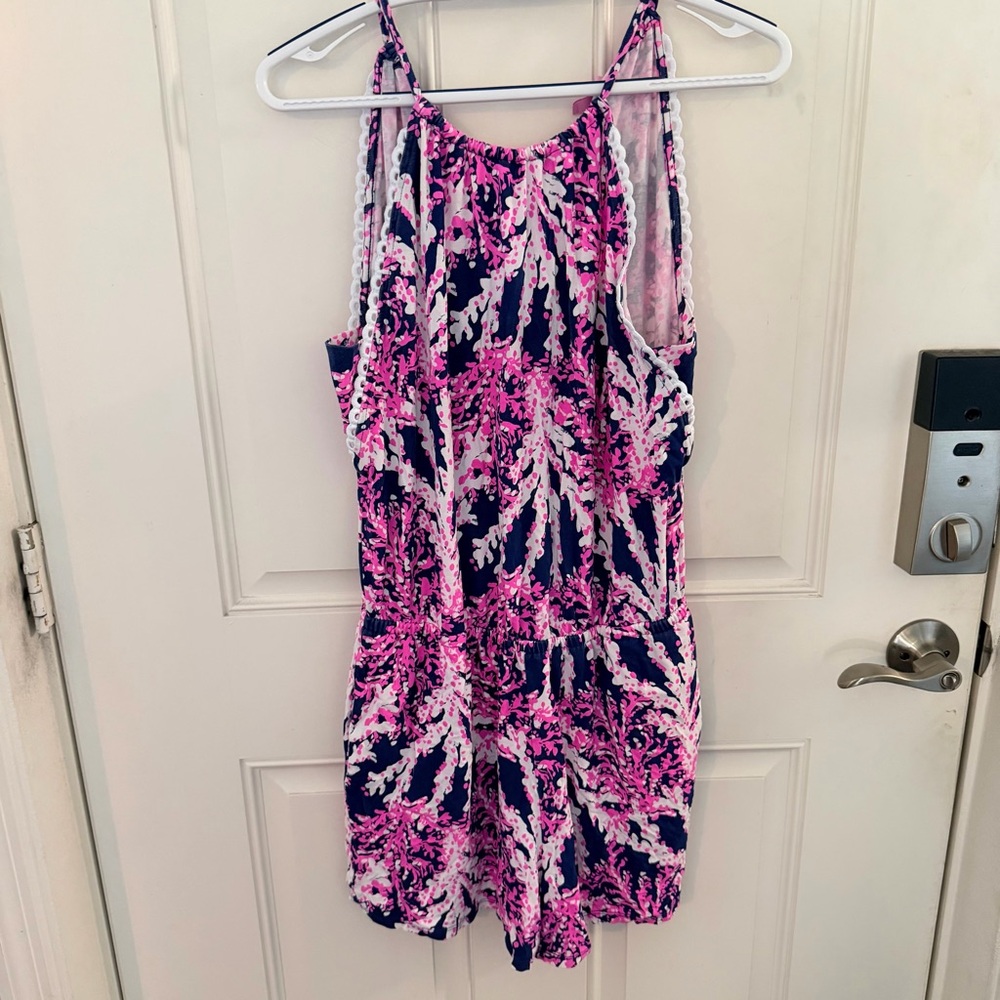 Lilly Pulitzer Gianni Romper M | Nauti Navy Beyond the Sea